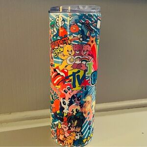 Colorful 80s Themed Tumbler